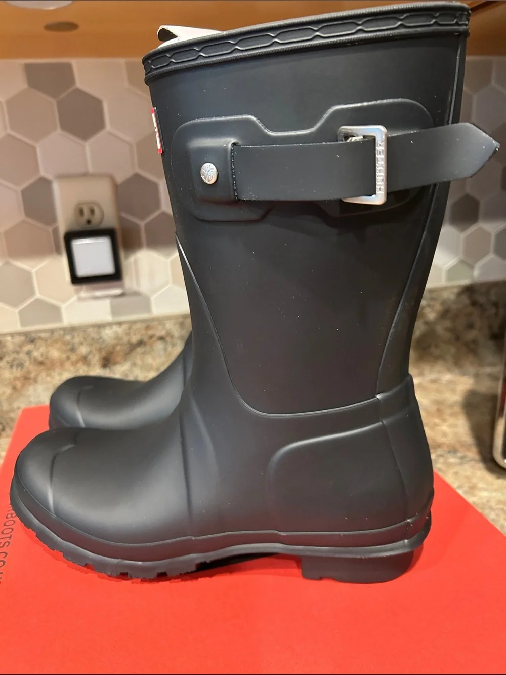 New Hunter Women's Original Short Rain Boots US 7 Hunter Navy